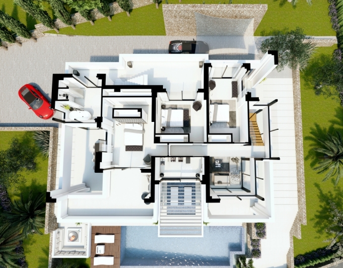 New project for sale of modern villa in Benissa