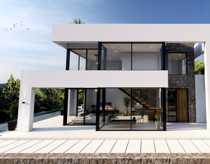 New project for sale of modern villa in Benissa