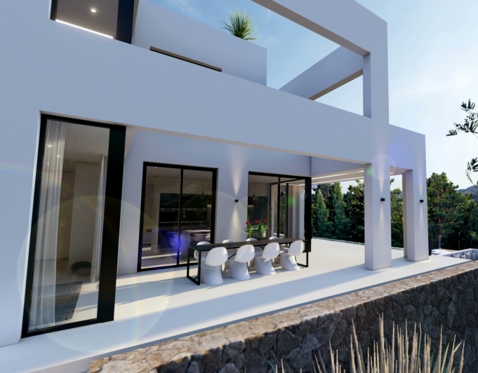 New project for sale of modern villa in Benissa
