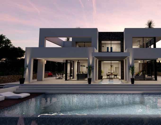 New project for sale of modern villa in Benissa