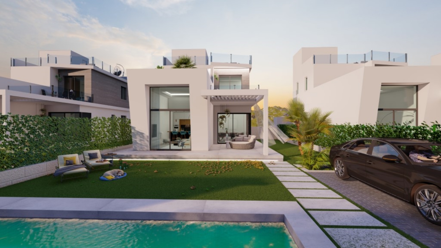 ESPECTACULAR PROYECTO DE VILLAS MODERNAS EN VENTA EN FINESTRAT