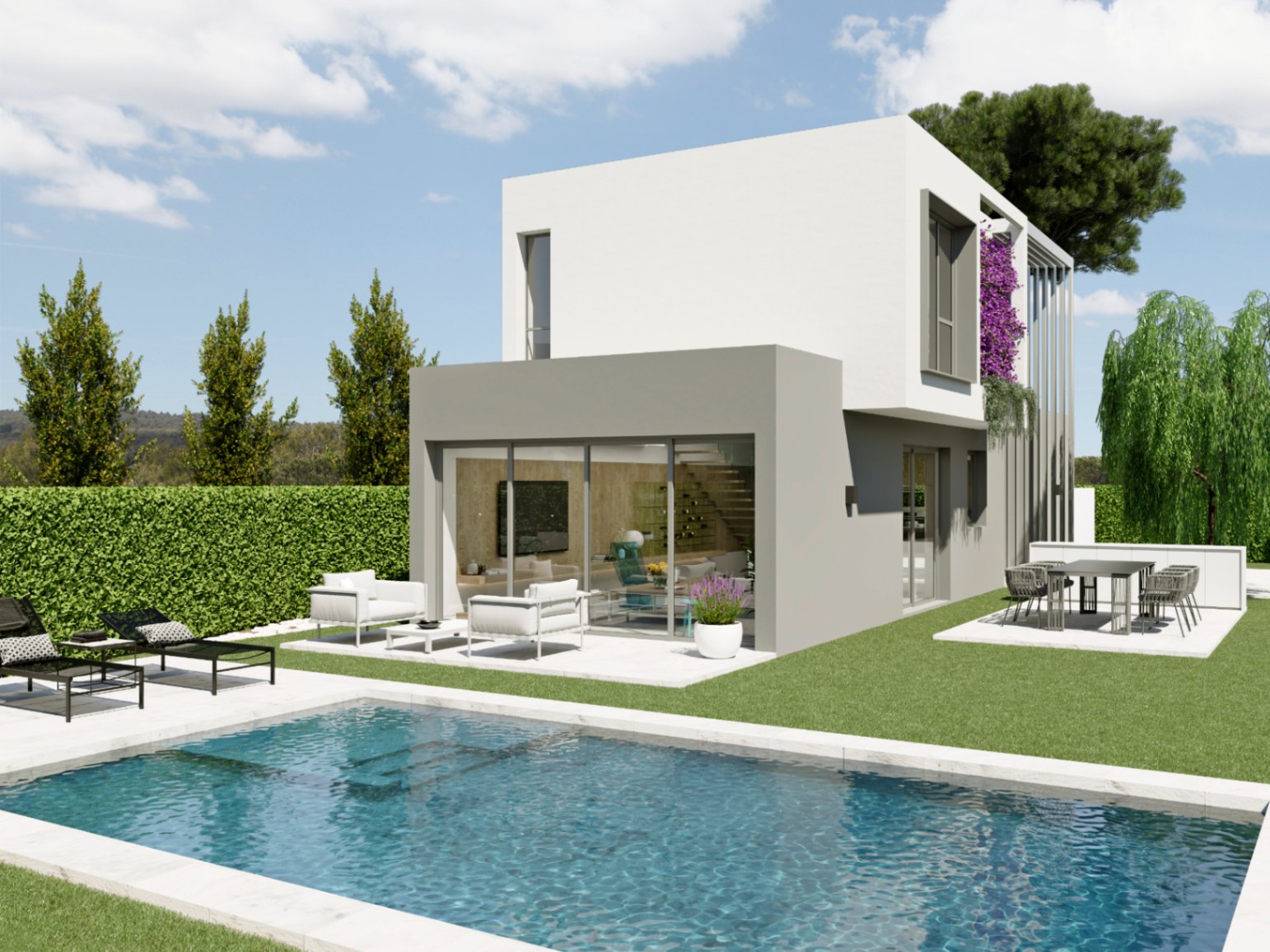 EN VENTA 21 VILLAS UNIFAMILIARES CON JARDÍN Y PISCINA EN ALICANTE