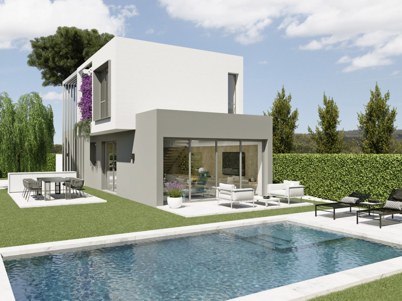 EN VENTA 21 VILLAS UNIFAMILIARES CON JARDÍN Y PISCINA EN ALICANTE