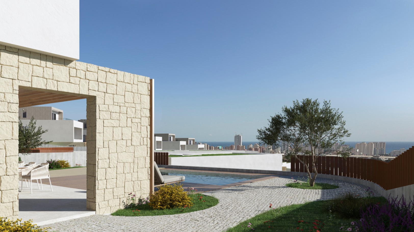 Único y especial proyecto de villa en  venta  en FINESTRAT.