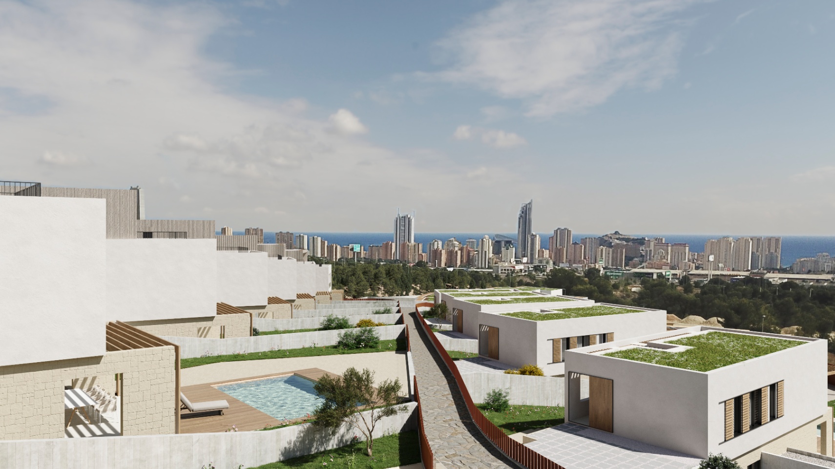 Único y especial proyecto de villa en  venta  en FINESTRAT.