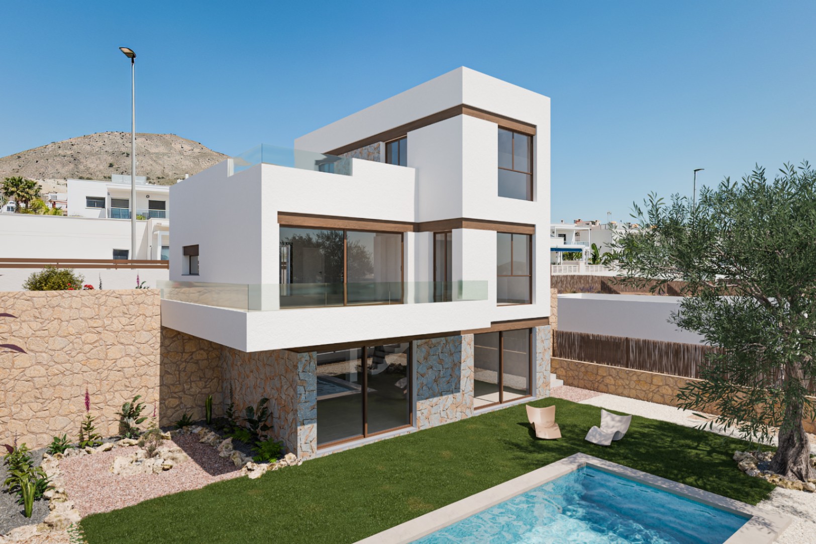 Villas  modernas independientes en venta  en Finestrat