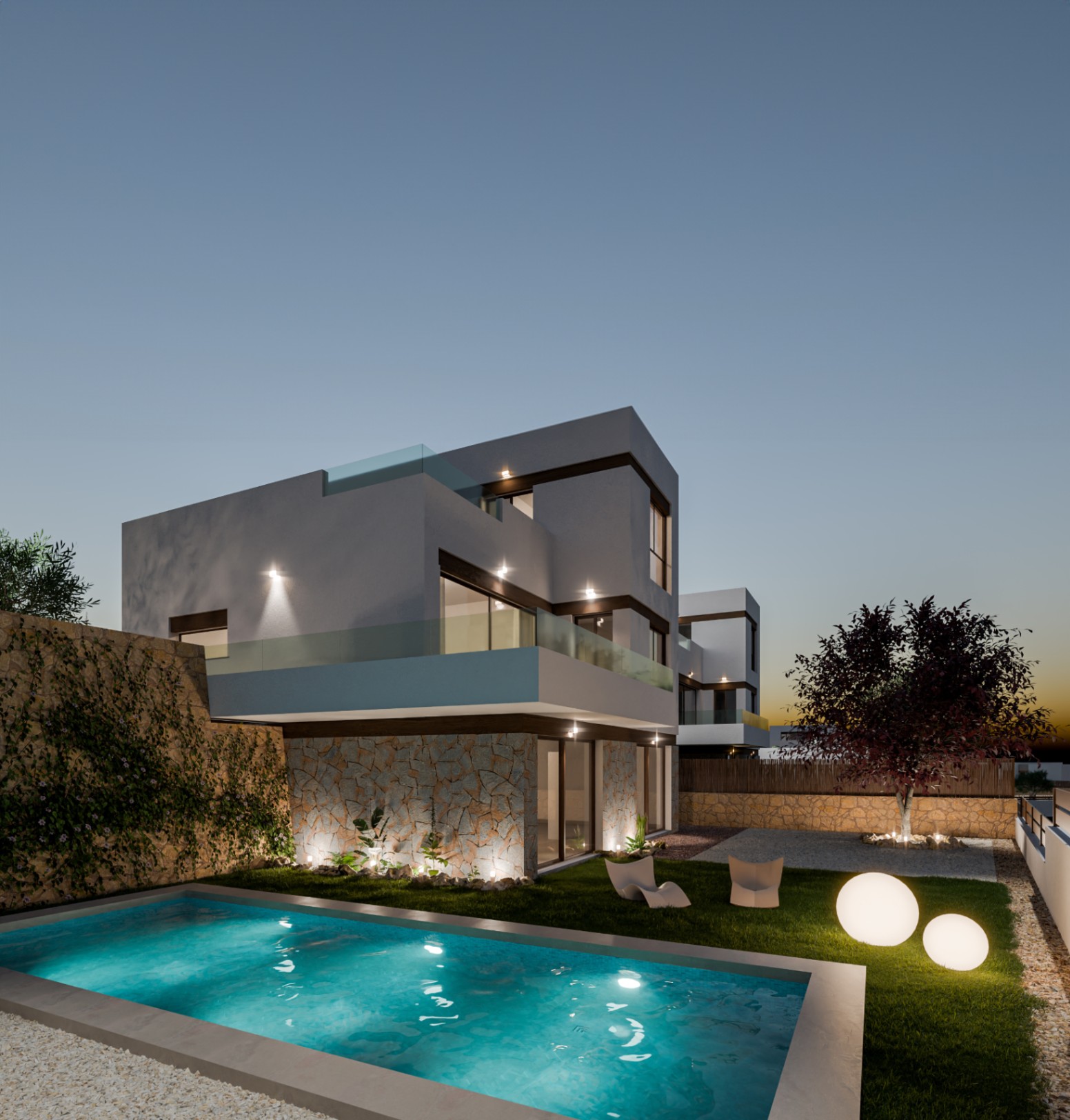 Villas  modernas independientes en venta  en Finestrat