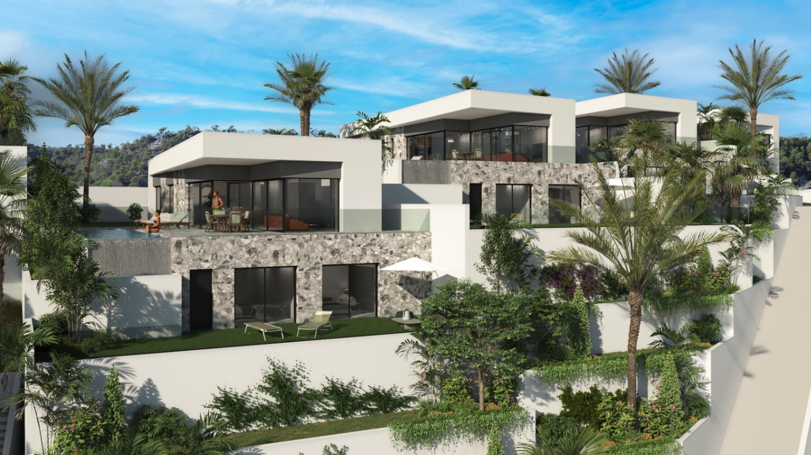 Nuevo proyecto de villas independientes en venta en Finestrat