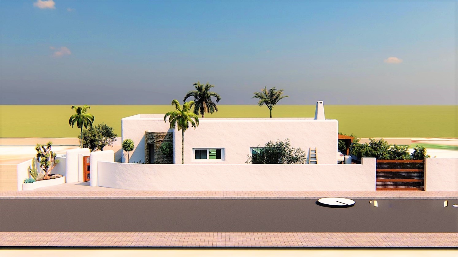 PROYECTO DE VILLA DE ESTILO IBECENCO EN VENTA EN ALFAZ DEL PI