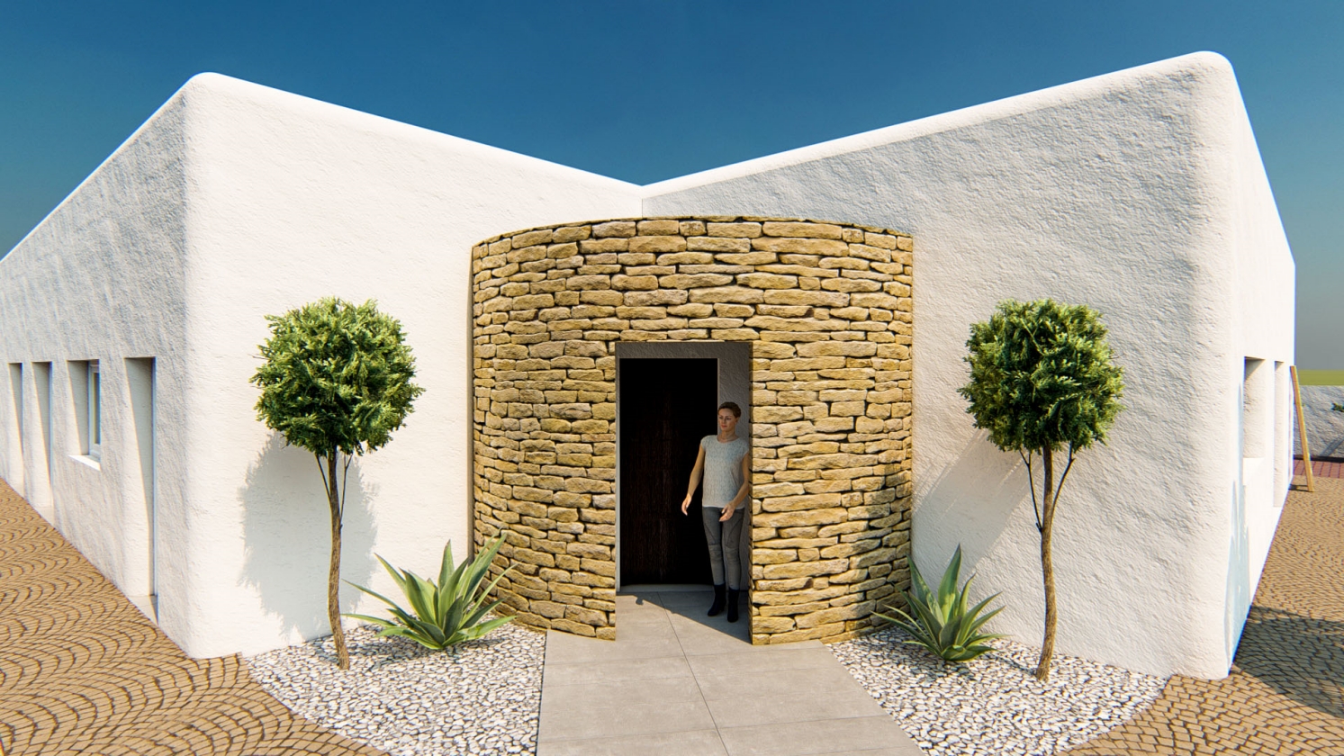 PROYECTO DE VILLA DE ESTILO IBECENCO EN VENTA EN ALFAZ DEL PI