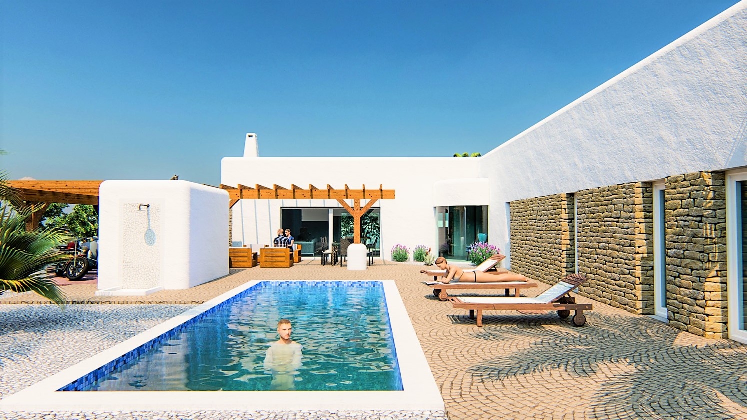 PROYECTO DE VILLA DE ESTILO IBECENCO EN VENTA EN ALFAZ DEL PI