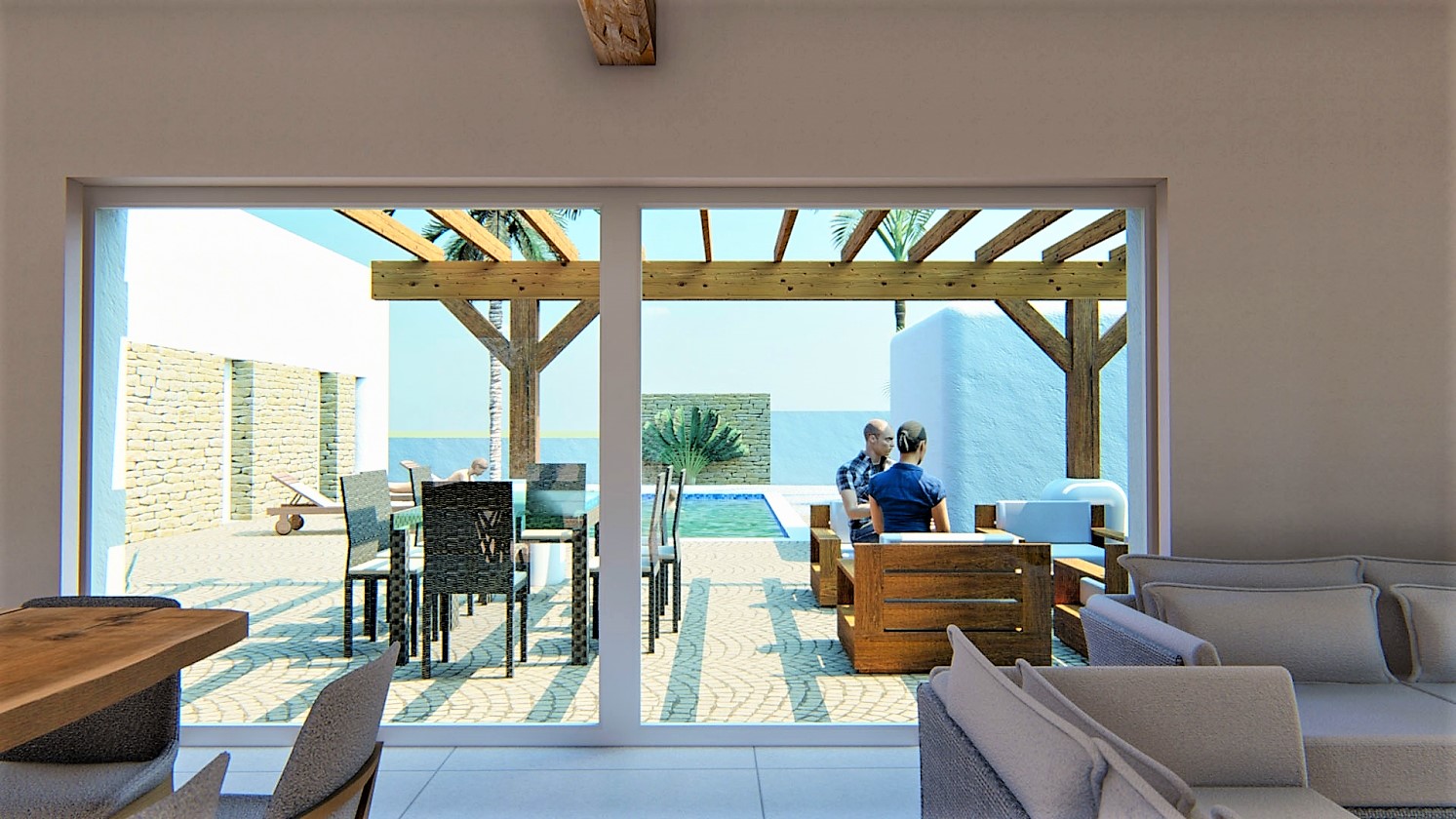 PROYECTO DE VILLA DE ESTILO IBECENCO EN VENTA EN ALFAZ DEL PI