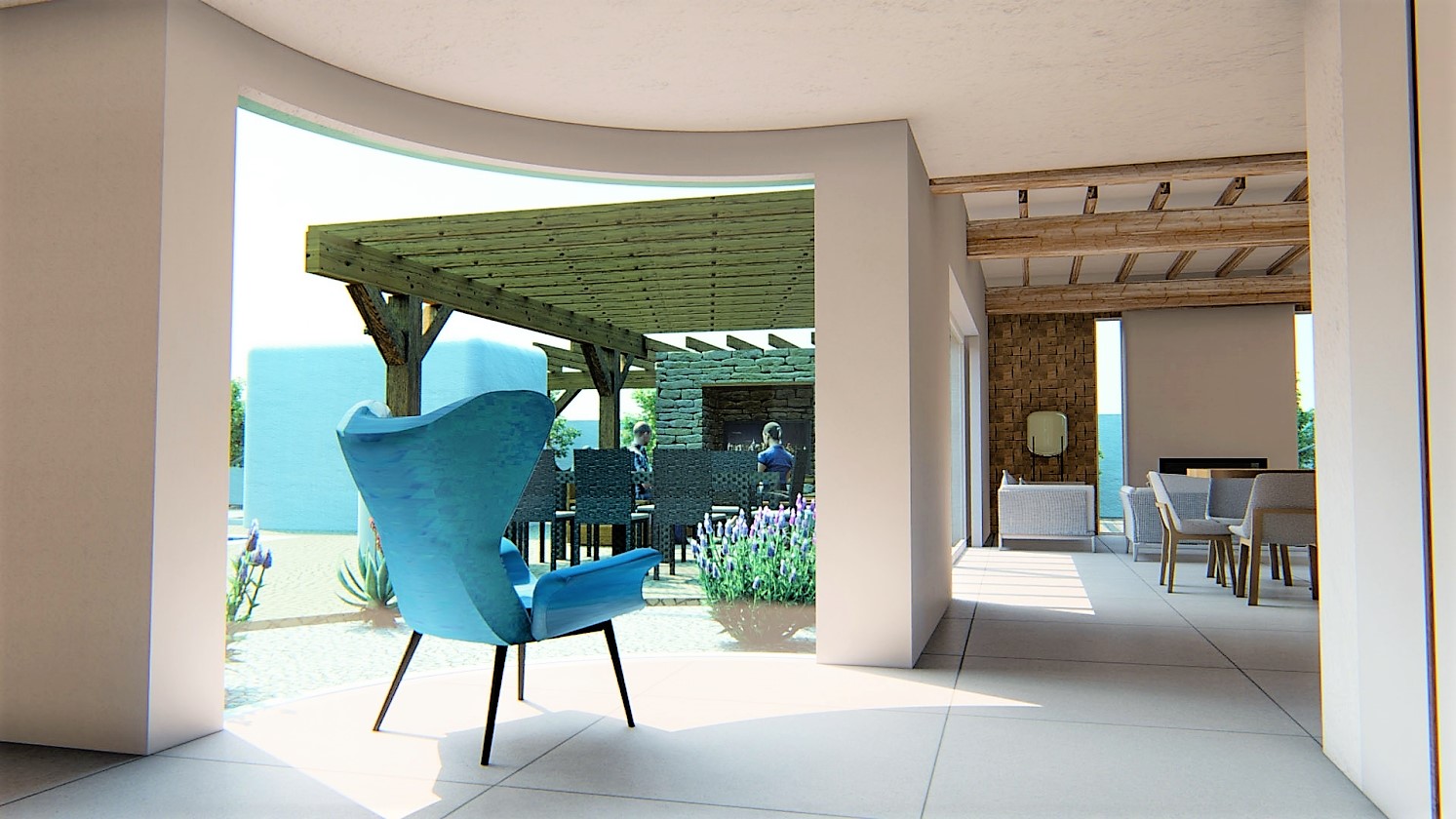 PROYECTO DE VILLA DE ESTILO IBECENCO EN VENTA EN ALFAZ DEL PI