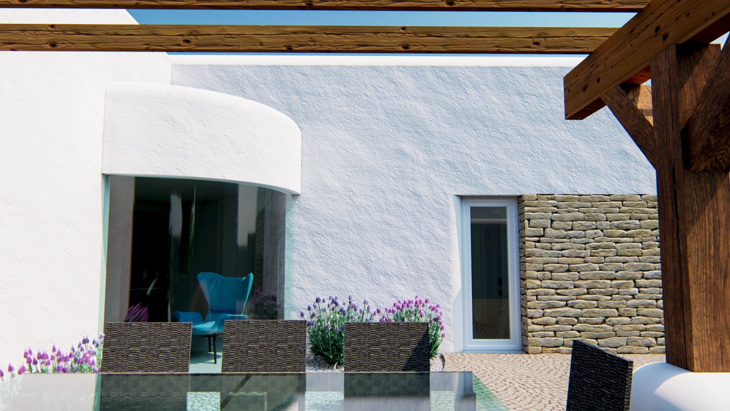 PROYECTO DE VILLA DE ESTILO IBECENCO EN VENTA EN ALFAZ DEL PI