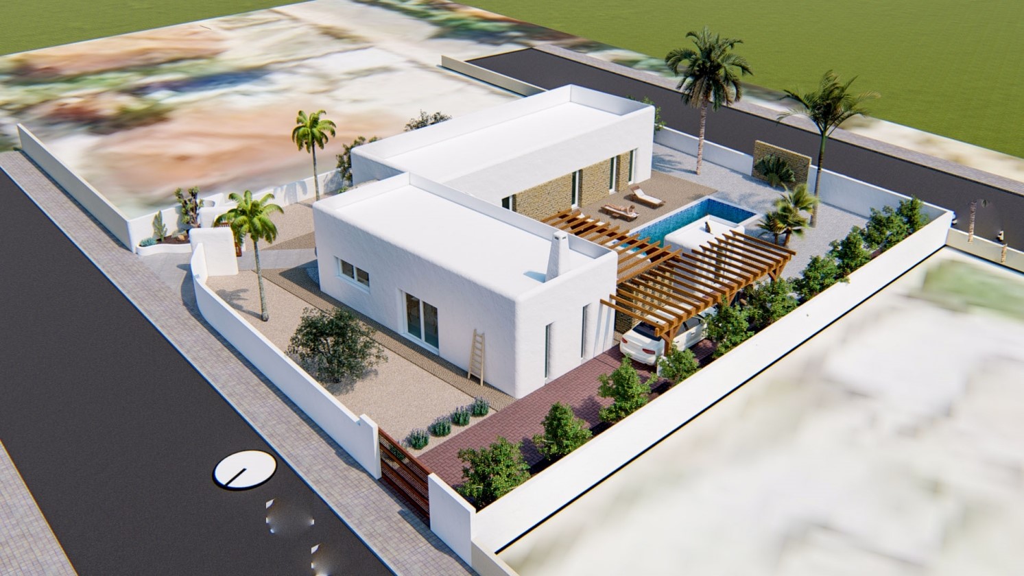 PROYECTO DE VILLA DE ESTILO IBECENCO EN VENTA EN ALFAZ DEL PI