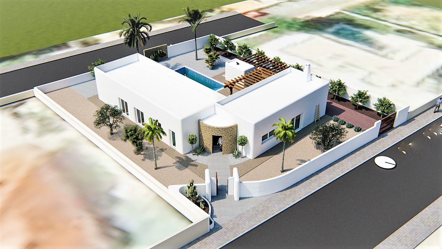 PROYECTO DE VILLA DE ESTILO IBECENCO EN VENTA EN ALFAZ DEL PI