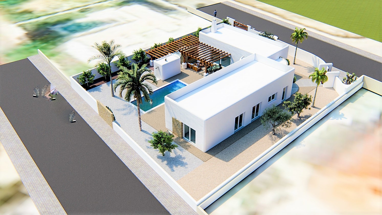 PROYECTO DE VILLA DE ESTILO IBECENCO EN VENTA EN ALFAZ DEL PI