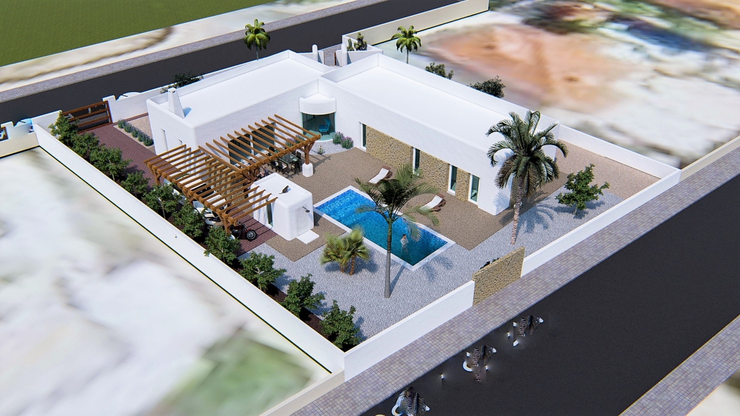 PROYECTO DE VILLA DE ESTILO IBECENCO EN VENTA EN ALFAZ DEL PI