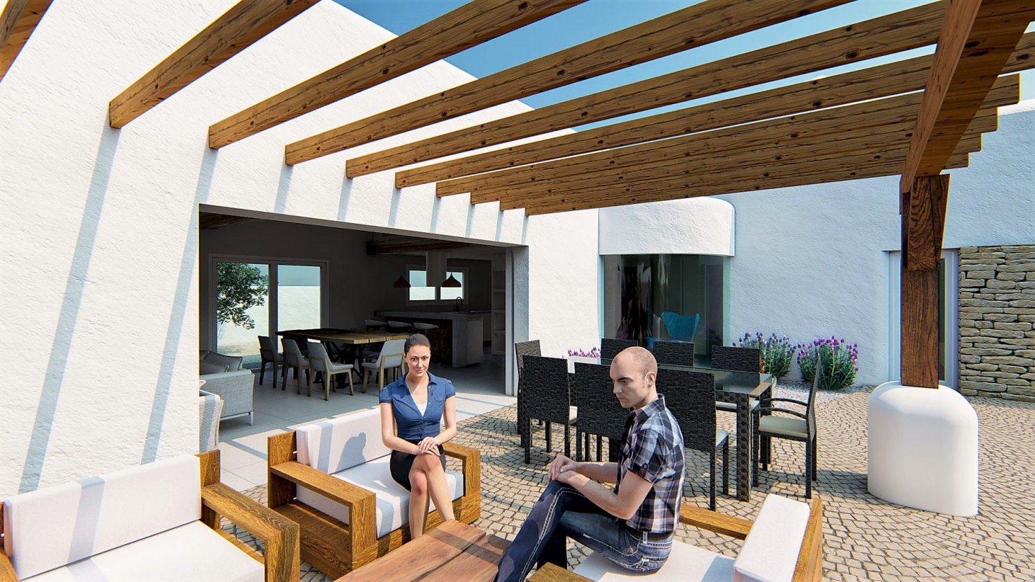 PROYECTO DE VILLA DE ESTILO IBECENCO EN VENTA EN ALFAZ DEL PI