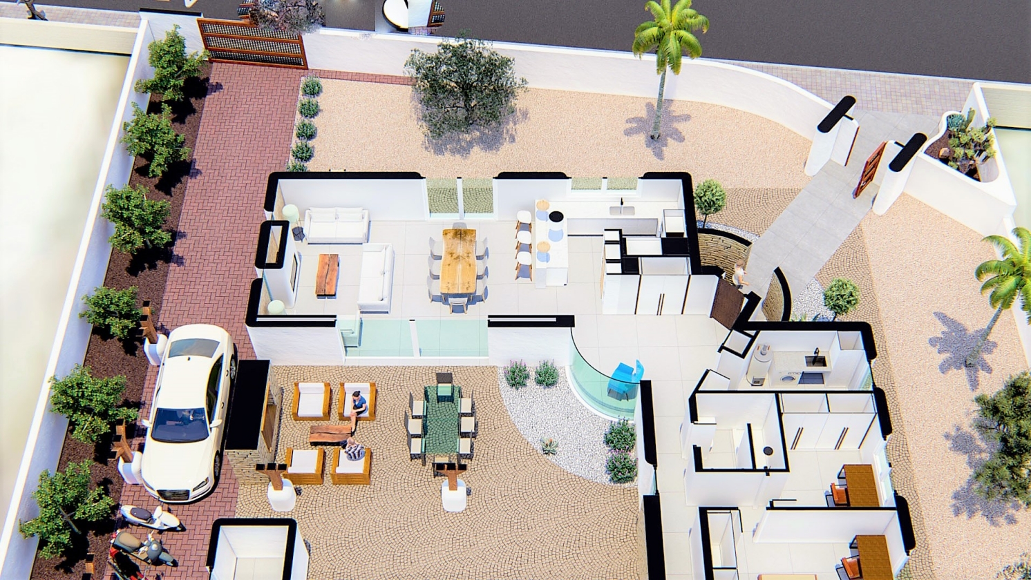 PROYECTO DE VILLA DE ESTILO IBECENCO EN VENTA EN ALFAZ DEL PI