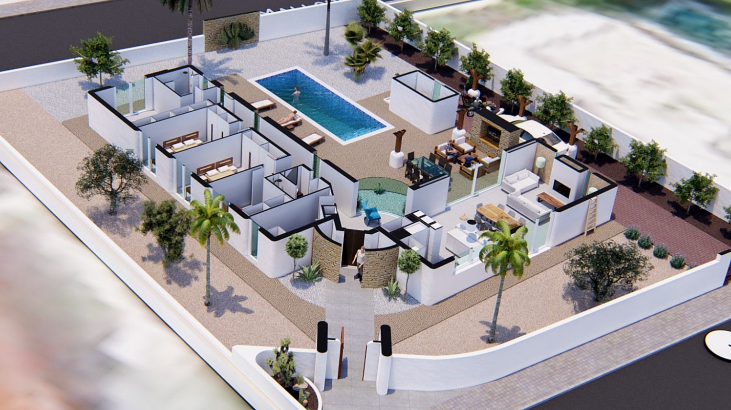 PROYECTO DE VILLA DE ESTILO IBECENCO EN VENTA EN ALFAZ DEL PI