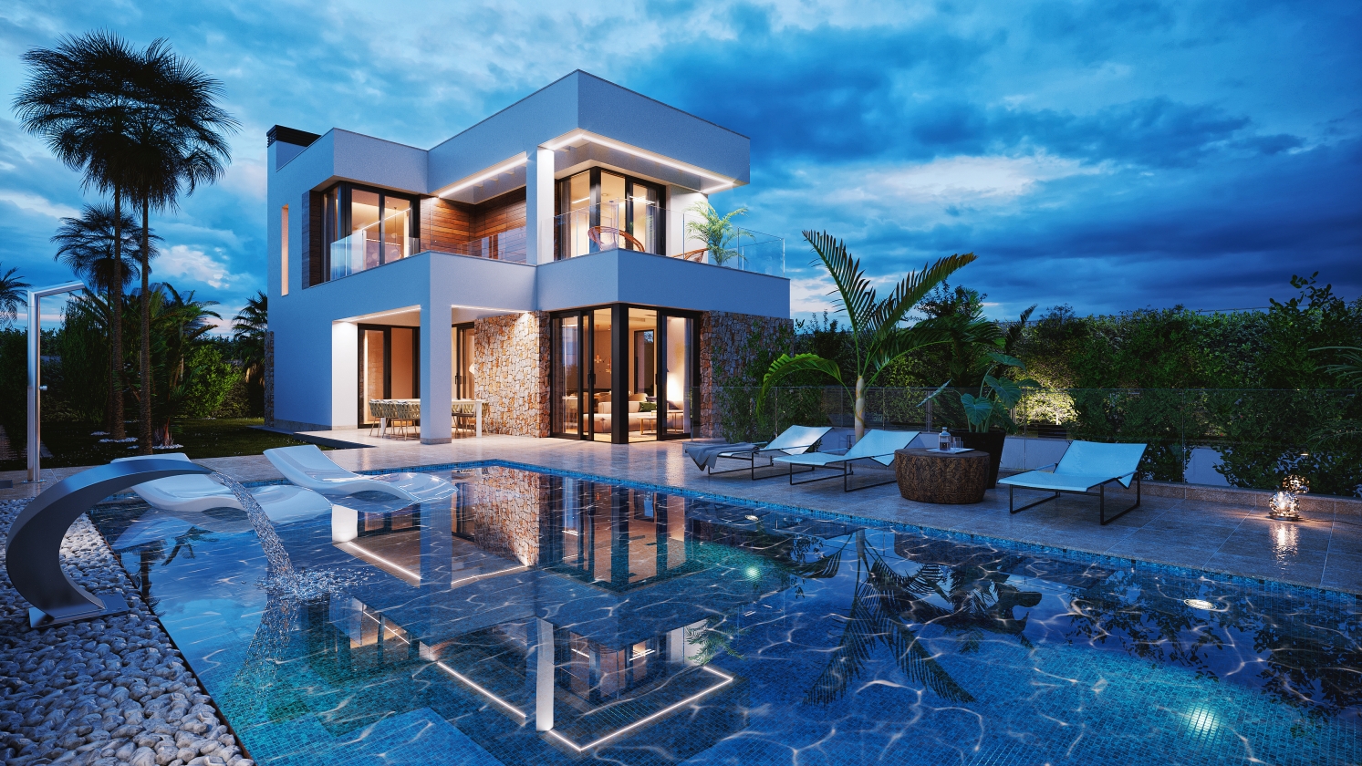 NUEVO RESIDENCIAL DE VILLAS MODERNAS EN VENTA EN FINESTRAT