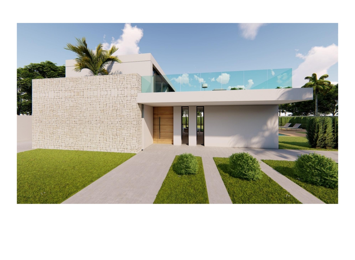 PROYECTO EN VENTA DE VILLA MODERNA EN ALFAZ DEL PI