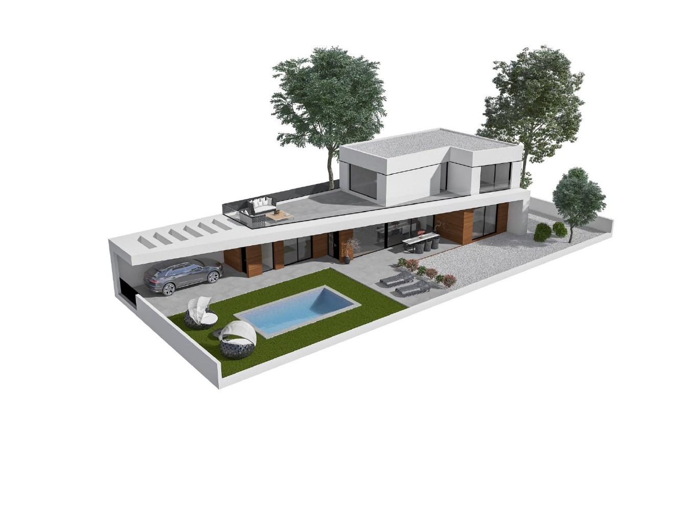 PROYECTO MODERNO  DE VILLAS EN VENTA EN ALFAZ DEL PI
