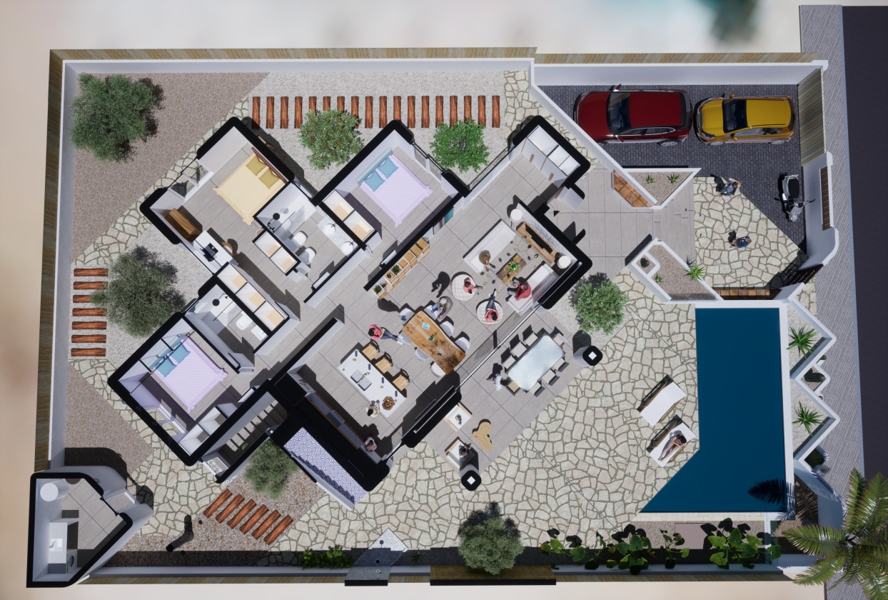 Nuevo proyecto de villa estilo ibicenco en venta en POLOP