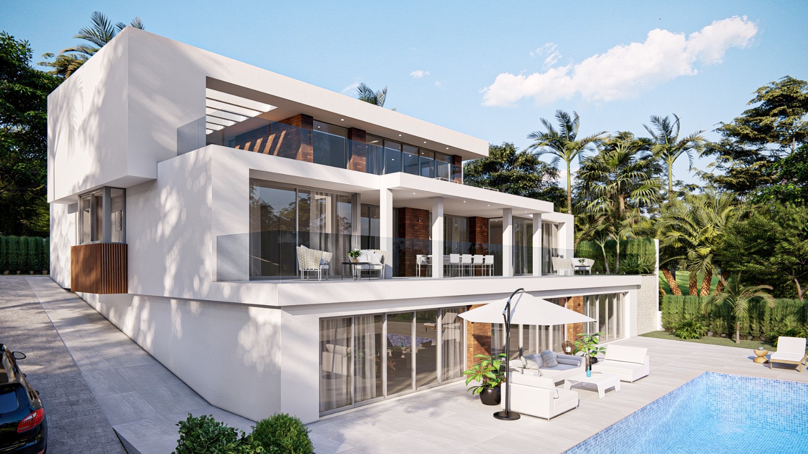 NUEVO PROYECTO EN CONSTRUCION  DE VILLA MODERNA EN VENTA EN FINESTRAT