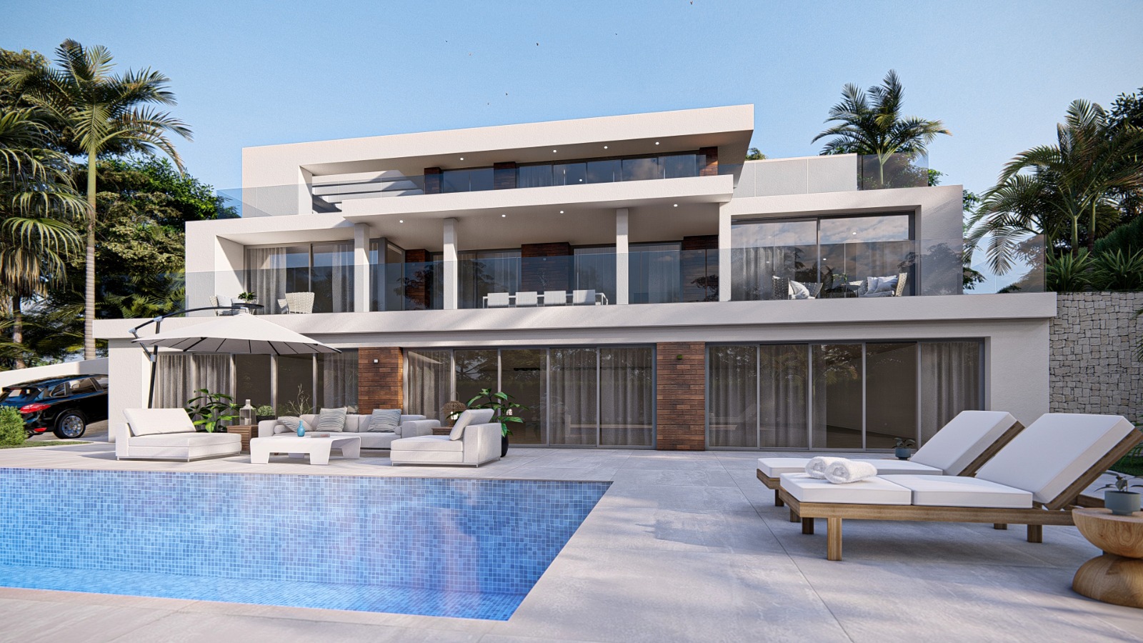 NUEVO PROYECTO EN CONSTRUCION  DE VILLA MODERNA EN VENTA EN FINESTRAT